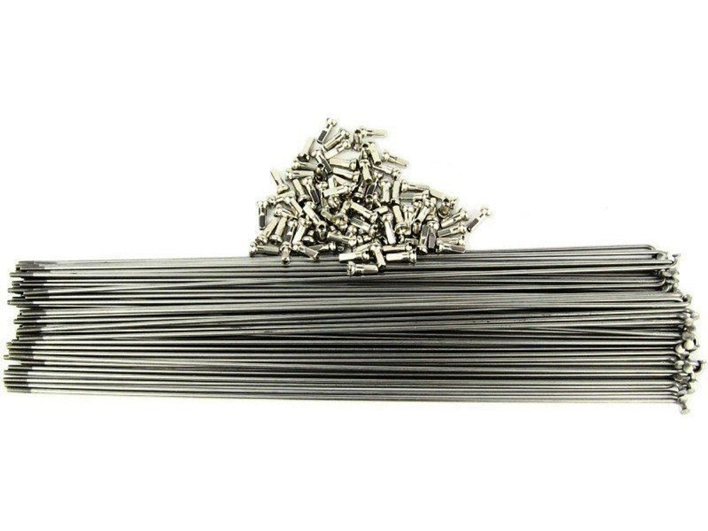 Спица с нипелем стальная 14G L- 268mm, цвет чёрный