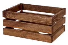 Ящик деревянный реечный 18см*27см*14см коричневый - купить не дорого в Москве