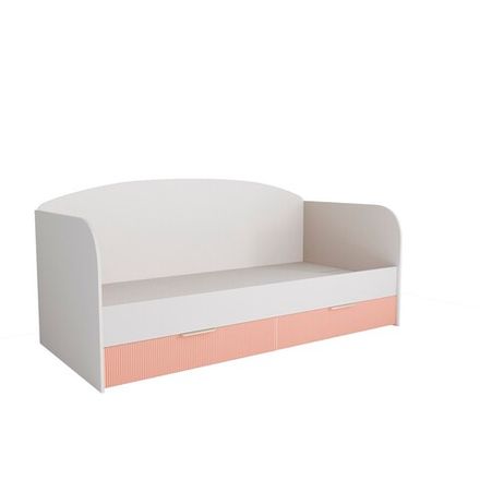 Кровать с ящиками Лавис ДКД 2000.1 (Белый/Персик софт)