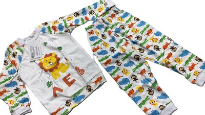 Пижама из хлопка "Лев зверята" на рост 98,104 см