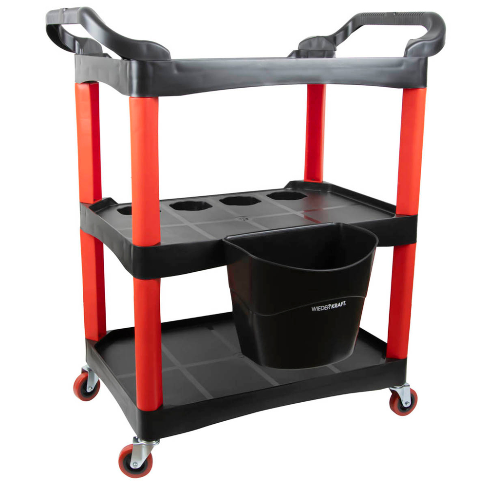 WDK-819 Тележка открытая пластиковая для детейлинга, 3 полки