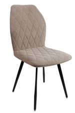 Стул Лацио лофт (эмаль титан муар, серый велюр)