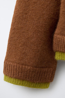 ZARA Х BENSIMON ® ТРИКОТАЖНЫЙ КАРДИГАН, ХАКИ