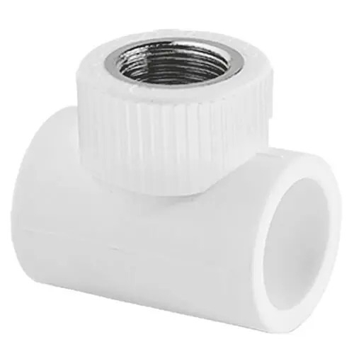 Тройник РР комб. 32*1/2" вн. белый (Tebo)