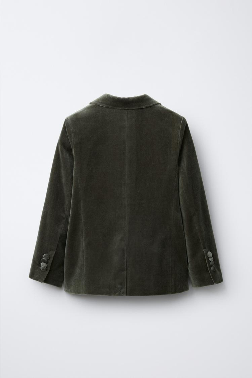 ZARA КОСТЮМНЫЙ БЛЕЙЗЕР ИЗ БАРХАТА, СЕРОВАТО-КОРИЧНЕВЫЙ