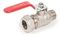 Кран шаровый Lavita обжим НР 15*1/2&quot; рычаг гофротруба 30944