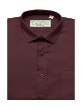 Темно-бордовая сорочка TSAREVICH с длинным рукавом