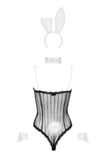 Сексапильный костюм зайчика Bunny (Размер: S-M) (Цвет: белый с черным)
