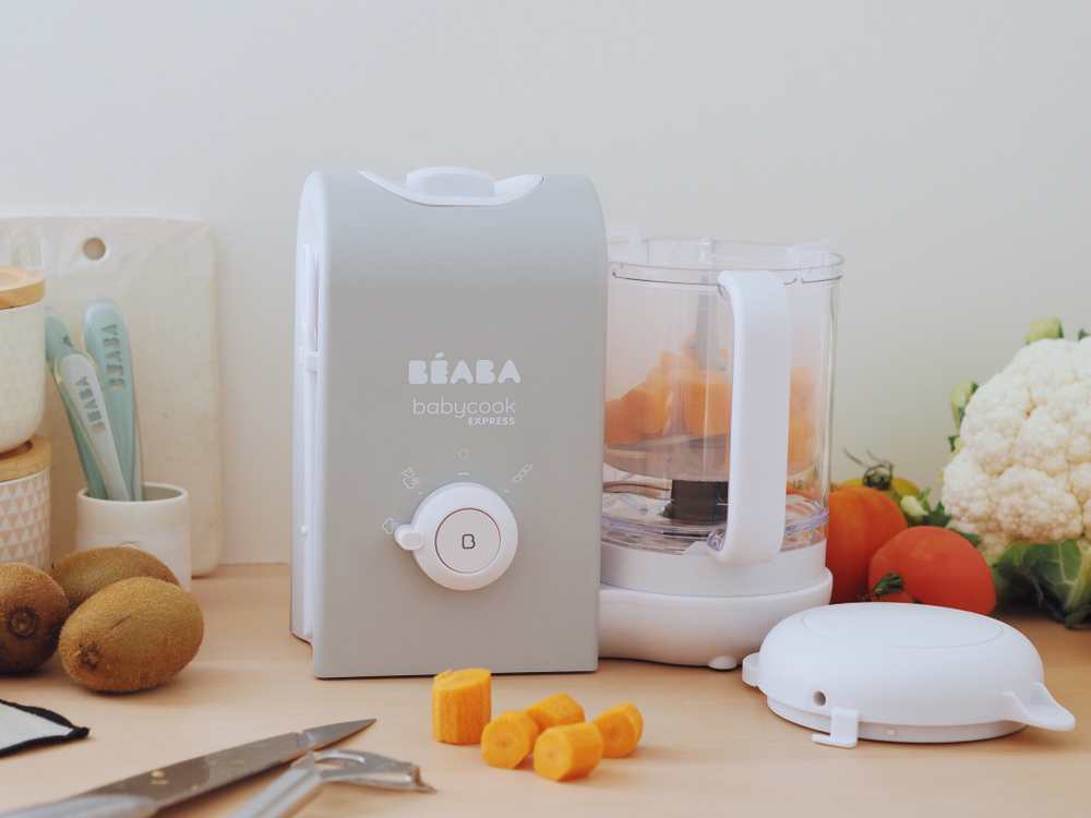 Блендер-пароварка для детского питания 5 в 1 BEABA Babycook Express серый