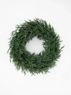 Хвойный Венок Лесная симфония 90 см., микро LED лампы, 100% литая хвоя, ЕлкиТорг (52121)