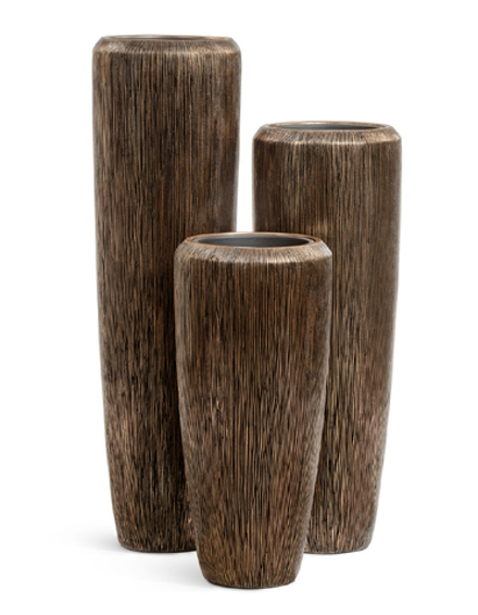 Кашпо TREEZ Effectory Wow Высокий конус Design Тёмное матовое золото в-117 см, д-34 см 1/1 41.3321-06-049-BRS-117