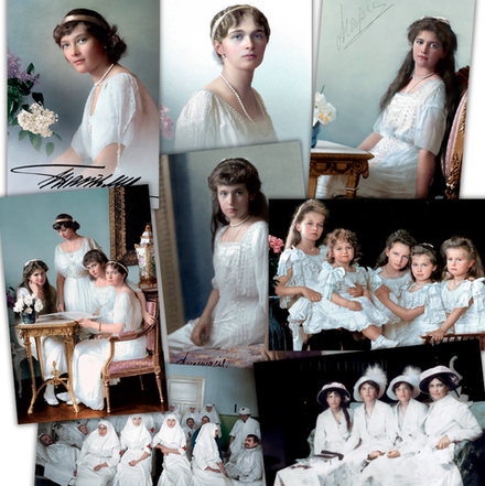 Великие княжны Романовы. 8 открыток