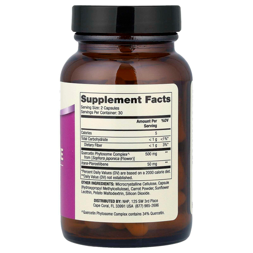 Dr. Mercola, улучшенная формула кверцетина и птеростильбена, 60 капсул