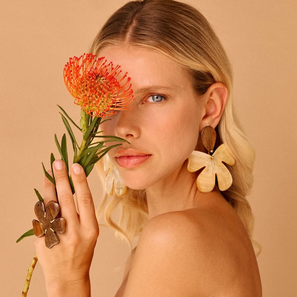 Кольцо Nature Bijoux, Fioria, разъемное, с накладной из дерева роблес, NB26.1-19-25936 (коричневый)