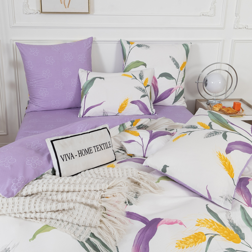 Комплект постельного белья Делюкс Сатин 100% хлопок на резинке LR456