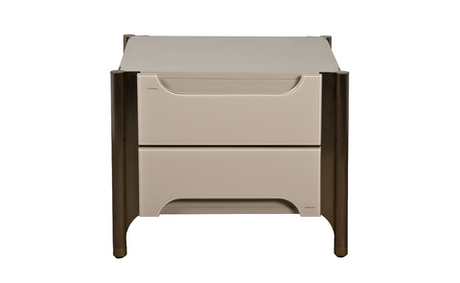 Тумбочка с двумя ящиками 60x50x51см Garda Decor Grimaldi бежевая