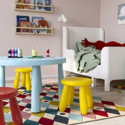 IKEA MAMMUT  (ИКЕА МАММУТ)  -  Детский стул, крытый/открытый/желтый