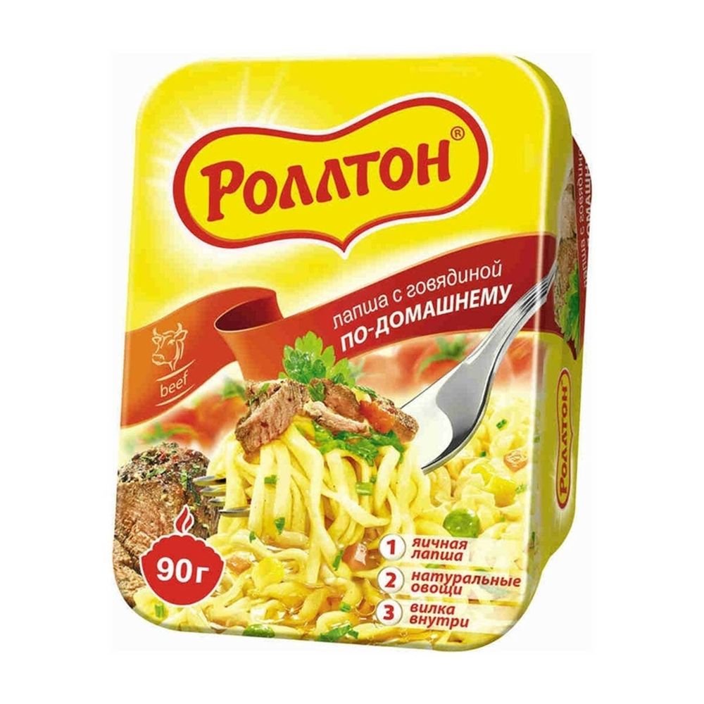 Лапша Роллтон С говядиной по-домашнему 90 г
