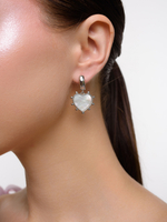 Серьги "Heart ball" Silver