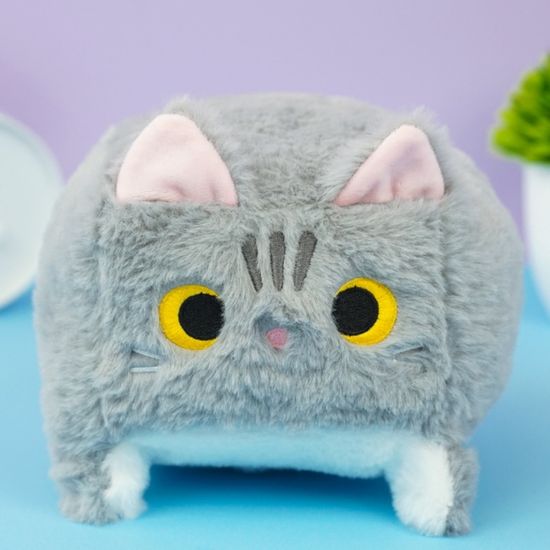 Мягкая игрушка Котенок, серый, 15 см