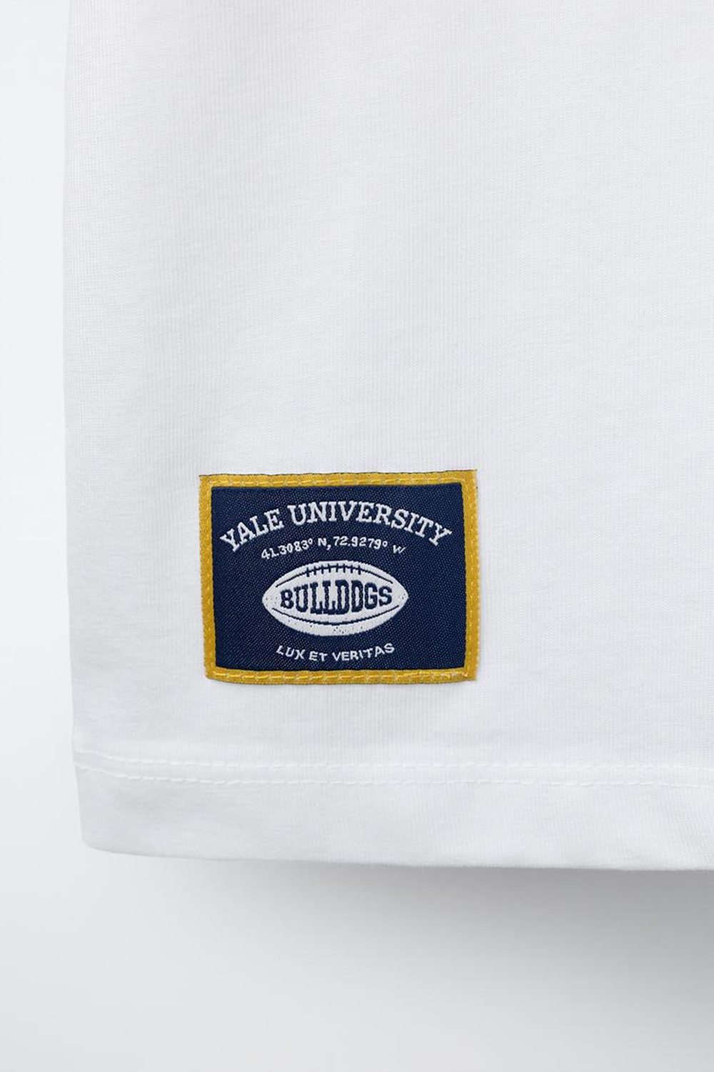 ZARA ФУТБОЛКА С СОБАКОЙ YALE UNIVERSITY™, БЕЛЫЙ