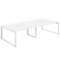 AG.3216.WH.72.WH / Стол для переговоров 3200х1638х750 / профиль О-образный: 70х20 белый; лючок: серебро; столешница: белый