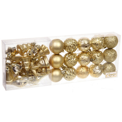 Набор ёлочных украшений «Elegant shine» 4 см (30 предмета), Золото