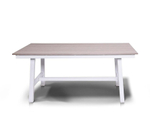 "Сан Ремо" стол обеденный из ДПК, каркас алюминиевый