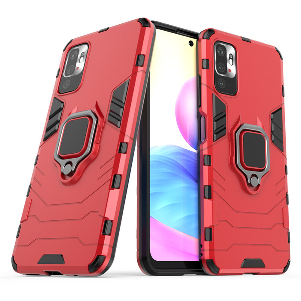 Противоударный чехол с кольцом Panther Case для Xiaomi Poco M3 Pro / Redmi Note 10 5G