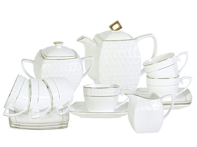 Чайный сервиз 15 предметов 240мл "Снежная королева" квадрат