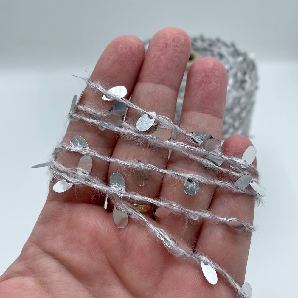 Пайетки FILATI ITALIANA 51% каплевидные пайетки 15% альпака 8% хлопок 26% полиаимд