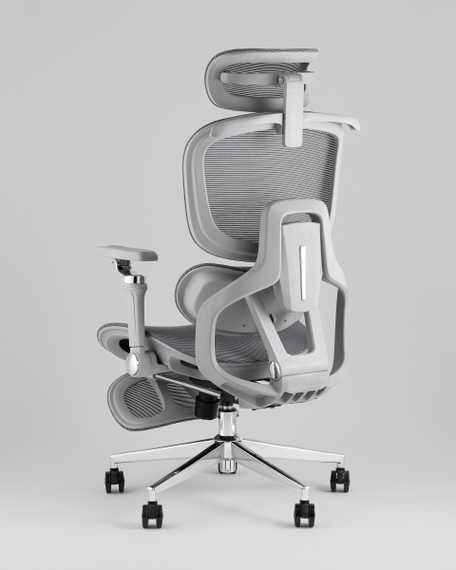 Кресло офисное TopChairs Prodigy с оттоманкой серый