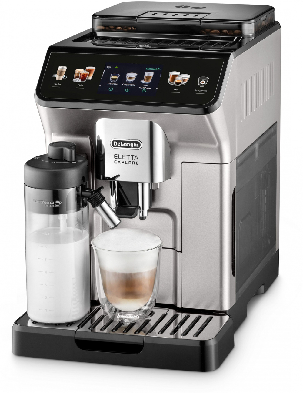 Кофемашина Delonghi Eletta Explore ECAM450.55.S 1450Вт серебристый/черный