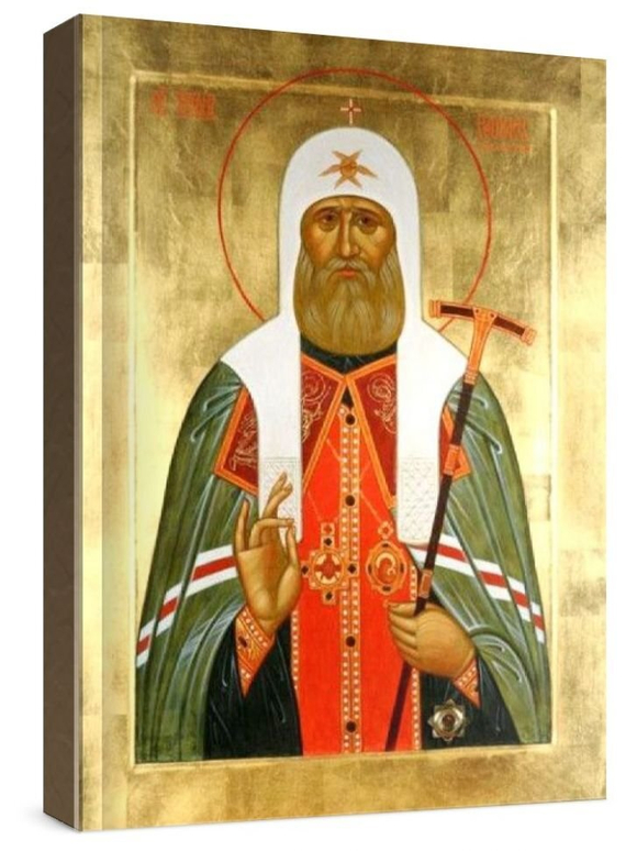 Тихон Московский (рукописная икона)