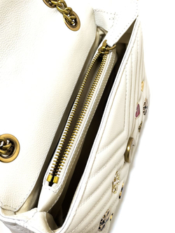 MINI LADY LOVE BAG PUFF PINS – white