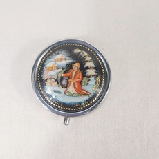 Таблетница с ручной росписью Палех "По-щучьему веленью"