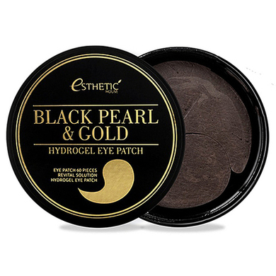 Esthetic House Патчи с черным жемчугом и золотом - Black pearl&gold hydrogel eye patch, 60шт