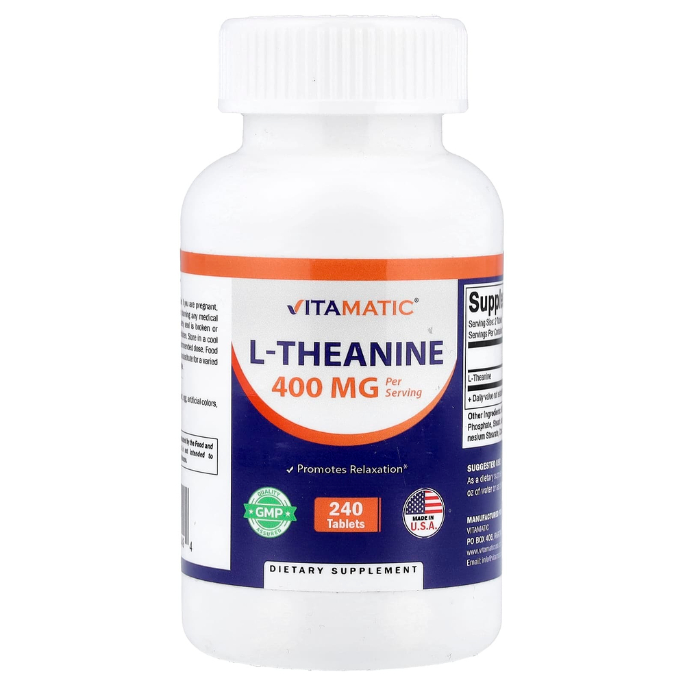 Vitamatic, L-теанин, 400 мг, 240 таблеток