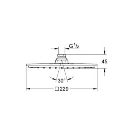 Верхний душ Rainshower 23x23. хром GROHE 27479000