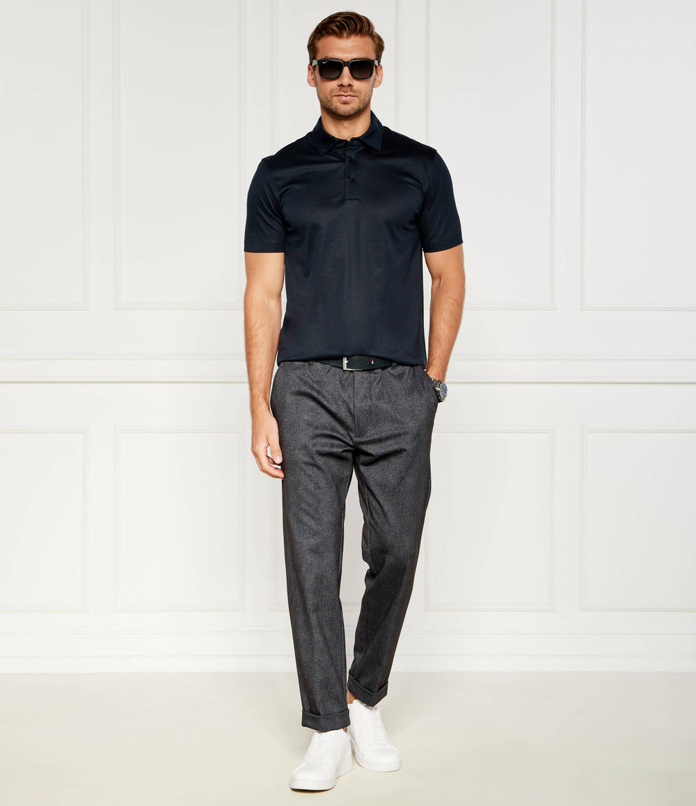 Поло Press 50 BOSS BLACK - темно-синий(50513657)