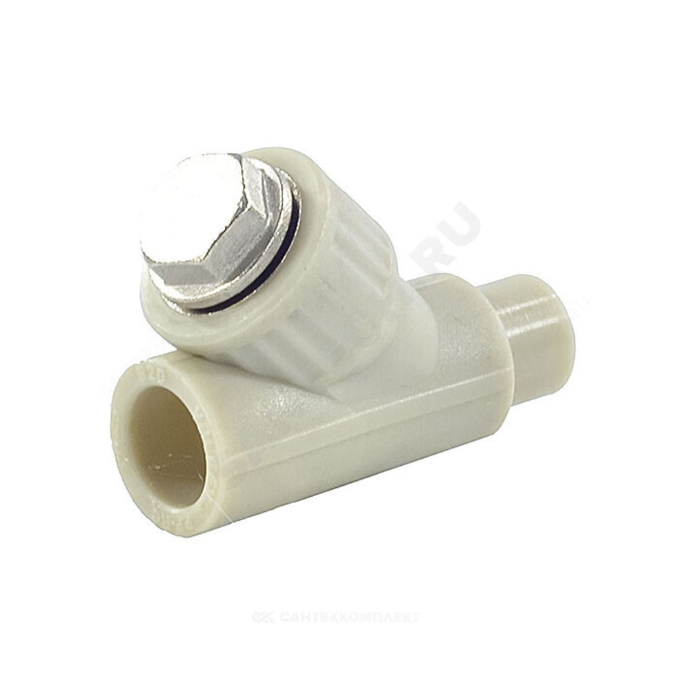 Фильтр PP-R сетчатый серый Дн 20х45гр внутр/наруж пайка VALFEX 10142020Г