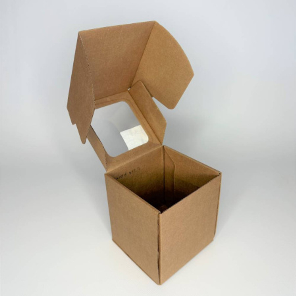 Самосборная коробка 11,0*10,6*12,3 см  с окном