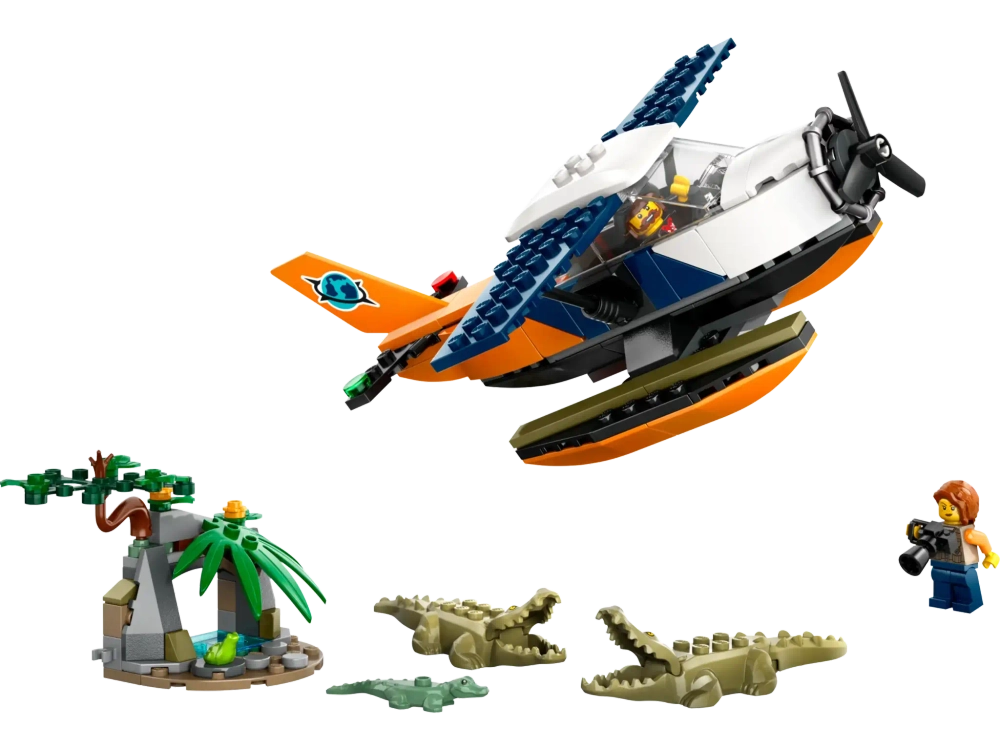 Конструктор LEGO City 60425 Исследователь джунглей: Водный самолет