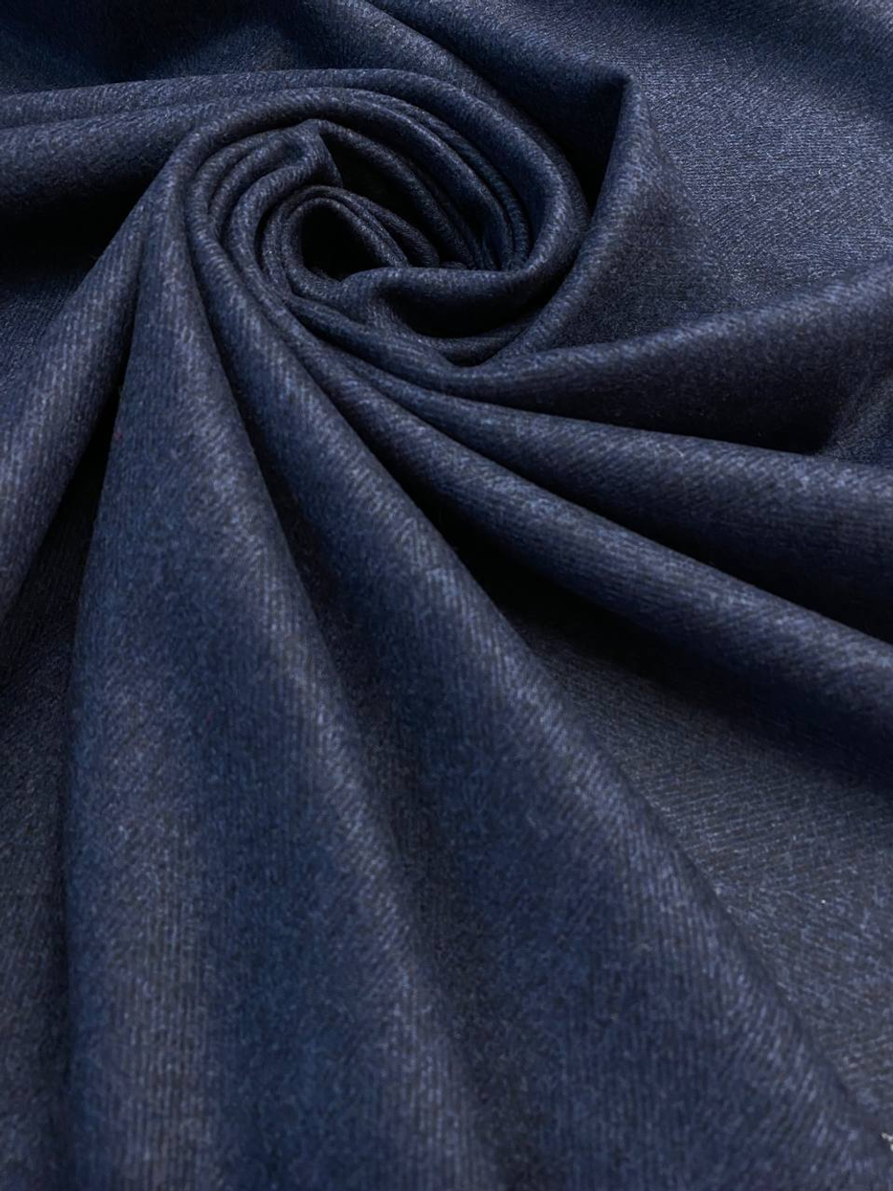 Шерсть костюмная Ermenegildo Zegna синяя елочка