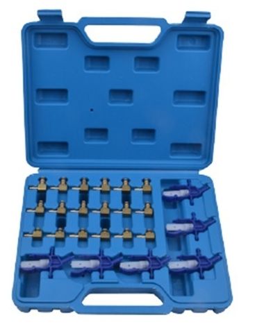 Набор адаптеров для тестера обратки дизельных форсунок системы Common Rail 24пр., в кейсе RockForce##Rock FORCE RF-40110124