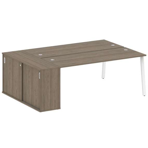 Метал Систем Рабочая станция с шкафом-купе на А-образном м/к БА.РС-СШК-1.5 Т