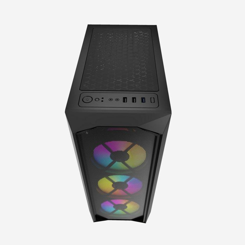 Корпус ATX Powercase Rhombus X3 Mesh LED