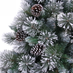 Ёлка «Царица леса» 210 см, ПВХ+леска, с белым напылением+шишки (1026 веток) (SZ1017-210)