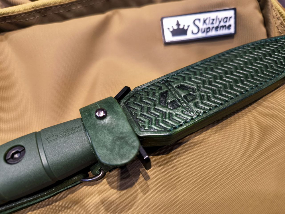 Кожаные ножны Combat олива