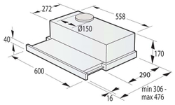 Встраиваемая вытяжка Gorenje TH60E3W